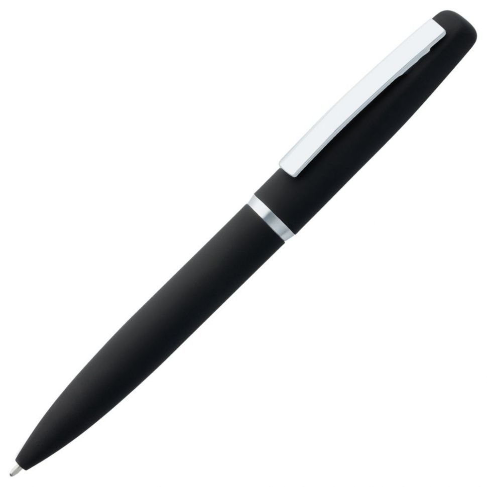 Ручка шариковая Bolt Soft Touch, черная фото 1 &mdash; MT Group