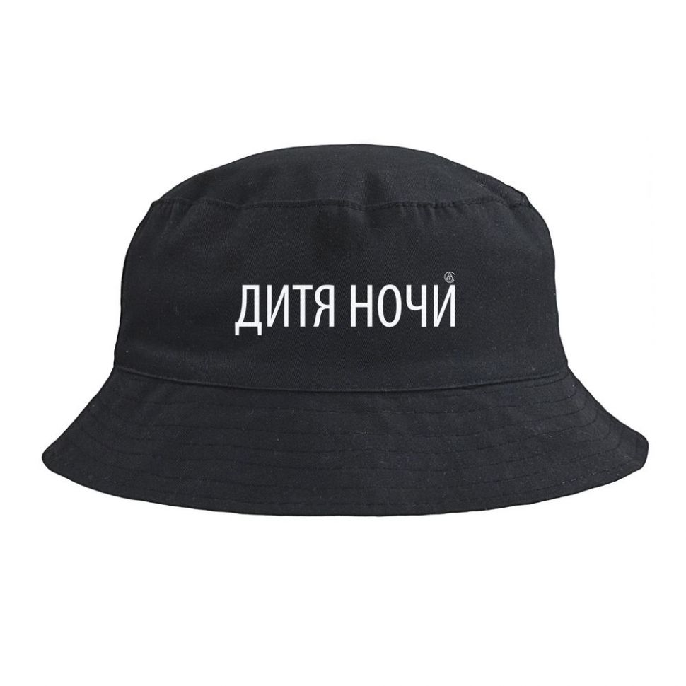 Панама «Дитя ночи» со светящимся принтом, черная фото 1 &mdash; MT Group