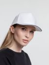 Бейсболка Classic, белая с темно-синим кантом фото 5 &mdash; MT Group